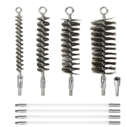 50 Inch Pipe Cleaning Brush Set with Stainless Steel Bristles