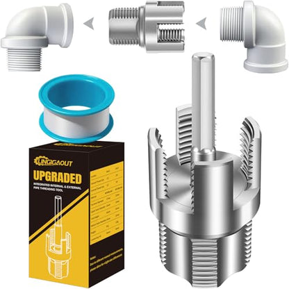 Internal & External Pipe Threading Tool, PVC Pipe Threader, Pipe Threading Tool, 1/2'' 3/4'' Dies Electric Drill Compatible for Home Repair (2PCS) (3/4（DN20)) - size: 3/4（DN20)