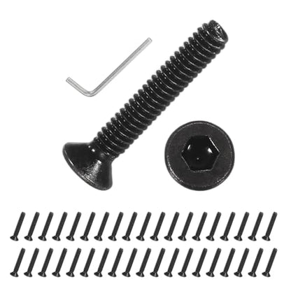 PATIKIL M2x12mm Flat Head Socket Cap Screws Carbon Steel Hex Spanner 100Pcs - size: M2x12 mm