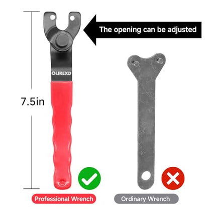 OLIREXD Angle Grinder Universal Adjustable Pin Wrench for Angle Grinder Machine (1, Red) - color: Red