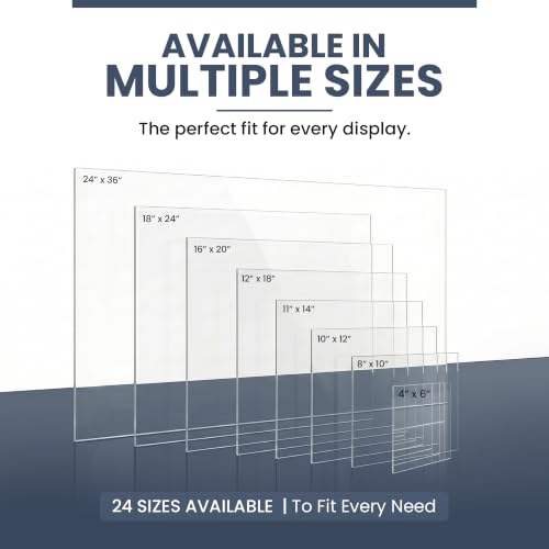 BARNWOODUSA 7" × 14" Plexiglass Sheets - Acrylic Plastic Sheets 2-Pack - size: 7x14