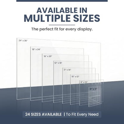 BARNWOODUSA 7" × 14" Plexiglass Sheets - Acrylic Plastic Sheets 2-Pack - size: 7x14