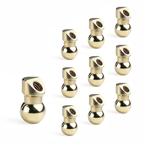 10 PCS M5 10MM Brass Ball Coolant Nozzles Screw Lock for Cnc Lathes, Milling Machines, Machine Tools, Stone Bending Machines And Jewelry Carving Machines Brass Ball Coolant Nozzles - style: HTTQ-10MM-M6