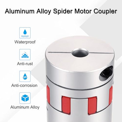 MECCANIXITY Aluminum Shaft Coupling Shaft Coupler 12mm to 18mm Flexible Spider Coupling L50mm x D40mm Coupler Jaw Spider Shaft Joint Connector for 3D Printers DIY CNC Router Milling Machine - size: 12mm to 18mm
