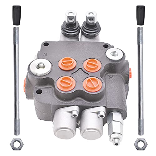 2 Spool 21 GPM Hydraulic Directional Control Valve 3600PSI SAE Ports