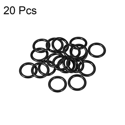 uxcell Nitrile Rubber O-Rings 17mm OD 12mm ID 2.5mm Width, Metric Sealing Gasket for Automotive Machine Plumbing, Pack of 20 - size: 12x17x2.5mm