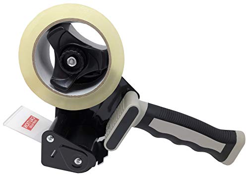 Clipco Tape Dispenser Gun Packing Tape Included (3-Pack) (Black-Gray)