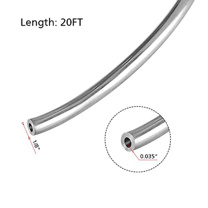 316/316L Stainless Steel Seamless Tubing 1/8" OD × 0.035" Wall × 20 ft Coil Annealed ASTM A269 - size: 1/8" OD × 0.035" Wall x 20 ft