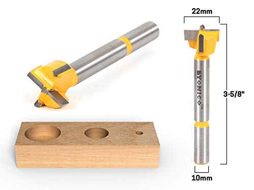 YONICO 43022C 22mm Diameter Carbide Forstner Drill Bit 10mm Shank - style: 22mm Diameter