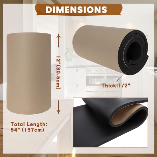 Adhesive Neoprene Sheet 1/2" x 12" x 54", Shock Pad Gaskets