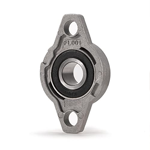 XIKE 4 Pcs KFL001 Mounted Pillow Block Bearings Bore 12mm/0.47inch. - size: KFL001 Bore 12 mm