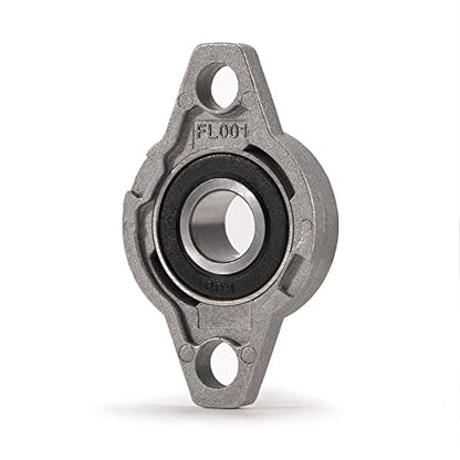 XIKE 4 Pcs KFL001 Mounted Pillow Block Bearings Bore 12mm/0.47inch. - size: KFL001 Bore 12 mm