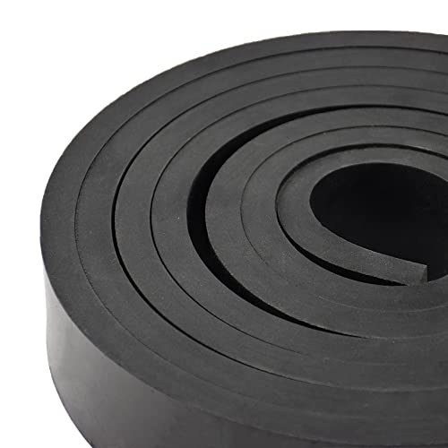 DEVNOL Rubber Strip 1/2(.500)" Thick X 2" Wide X 10'Long Grade 65A for Gasket, Surface Protection, Sealing - size: 1/2" x 2" x 10'
