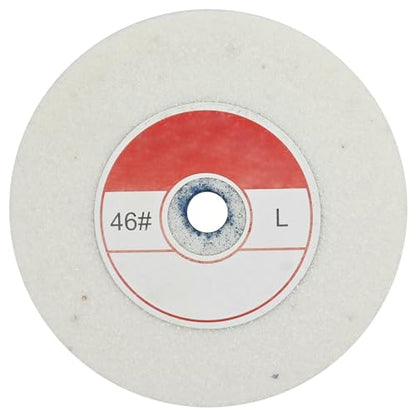 1 Piece Benchtop Grinding Wheel, 5 Inches, Suitable for Grinding Alloy Steel, Hardened Steel, High Carbon Steel and Other Metals. 46 Grit, 1/2" Mandrel Hole, 0.67" Thickness (White Corundum)