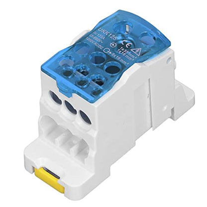 BORDSTRACT 690V 125A Blue DIN Rail Distribution Box - color: Blue, size: 125A