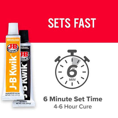 J-B Weld 8276 KwikWeld Quick Setting Steel Reinforced Epoxy - Dark Grey 2 oz - size: 2 oz