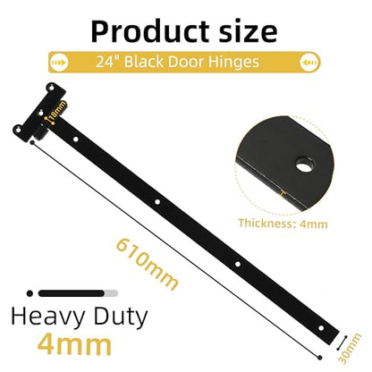 24in Heavy Duty gate Hinges Capacity Fits for Barns, Sheds, Fences