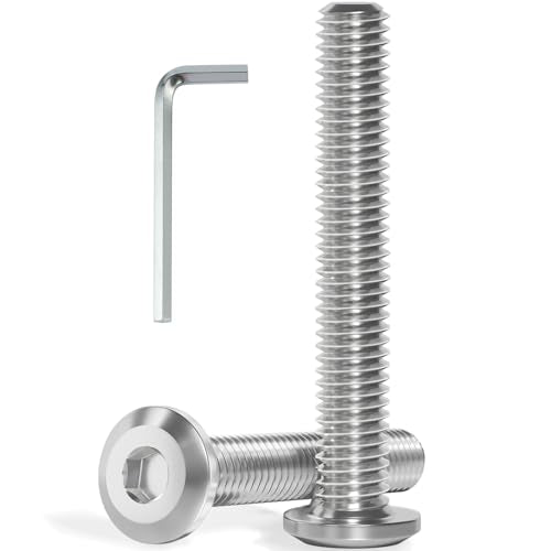 VGBUY M6-1.0 x 80 mm 20Pcs Flat Head Hex Socket Cap Screws Bolts,304 Stainless Steel 18-8,Full Thread,Hex Spanner Included (VG30116) - size: M6 x 80-20pcs