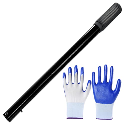 2 Ton Jack Handle Replacement, Horizontal Hydraulic Jack Handle Replacement Kit with Gloves, Anti-Slip Grip Steel Jack Lifting Handles for Most Vehicles, Car Accessories (Black) - color: Black, 2 Ton