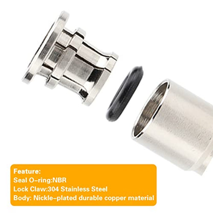 CEKER 4mm x 4mm Stainless Steel Union Elbow Push Connectors, 90 Elbow Fittings for Air & Water, 2 Pack - size: 4 mm, style: ELBOW