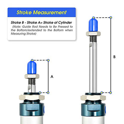 TAILONZ PNEUMATIC 16mm Bore 50mm Stroke Air Cylinder Double Action with Y Connector and 2Pcs 6mm Fitting MAL16x50 - size: 16mm Bore 50mm Stroke