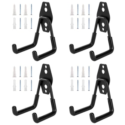 4 Pack Garage Hooks Heavy Duty, Garage Tool Organizer Wall Mount - size: 2.8 inch