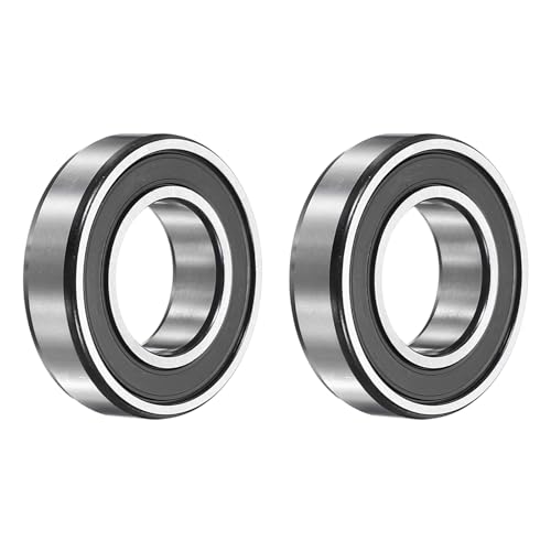 uxcell 2Pcs 6005-2RS Deep Groove Ball Bearings, 25x47x12 mm High Speed Double Rubber Seal Bearings Pre-Lubricated and Stable for Industrial Machinery Repairs 3D Project - size: 6005-2RS(25x47x12 mm)