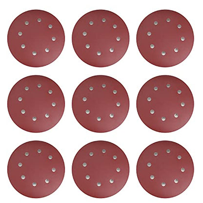 Utoolmart 10pcs 7 Inch 8 Hole Hook and Loop Sanding Disc 800Grit Flocking Sandpaper for Random Orbit Sander - size: 800 Grit
