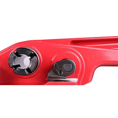 Poly Strapping Tensioner & Cutter Manual Banding Strapping Tools for Polyester Polyproplyn 1/2" - 3/4" Strap Red
