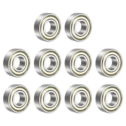 uxcell 10Pcs 6202ZZ Deep Groove Ball Bearings, 15x35x11mm Chrome Steel - size: 6202ZZ (15x35x11mm)