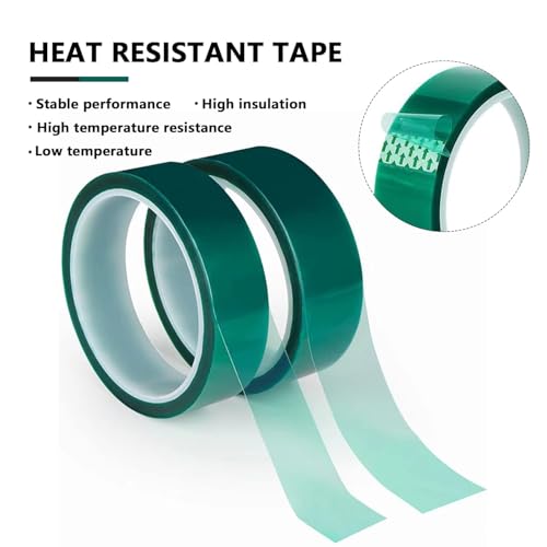 Viaky 3 Rolls High Temperature Tapes, 4/5''*108ft Heat Resistant Tape - color: Green