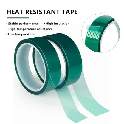 Viaky 3 Rolls High Temperature Tapes, 4/5''*108ft Heat Resistant Tape - color: Green