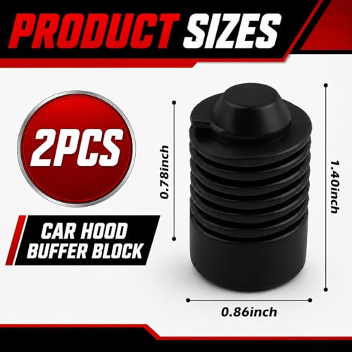 2PCS Hood Bumper Stop Rubber OEM#90541-15019,Car Bumper Damping Rubber Pad for Shock-absorbing and Noise-reducing,Durable Engine Cover Bumpers Damping Cushion Stoppers