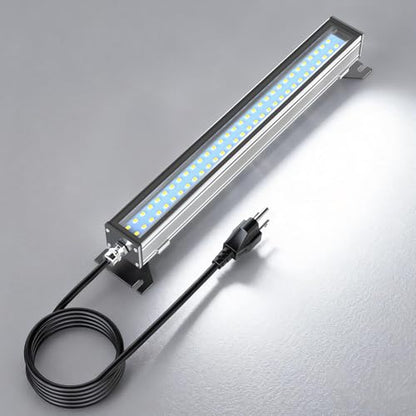 Led Industrial Machine Tube Light， 20W IP67 Explosion Proof Work lamp, CNC Interner Lighting, Long Wire with Plug for Machine Tools and Lather,110V to 220V Universal (30W)