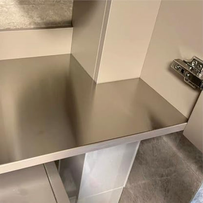 2PCS Stainless Steel Metal 12" x 16" x 1/32" Inch Metal Plates for Magnetic Mount Board Wall 20GA(0.80MM) 430 Stainless Steel Shim Stock Plates for Crafting, Kitchen, Office