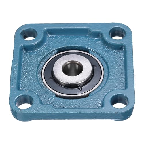 uxcell 2 Pcs UCF-201-8 Pillow Block Bearings 1/2 Inch Bore Self Alignment Chrome Steel Bearing Units, 4-Bolt Square Flange Mounted, Solid Base - size: UCF-201-8