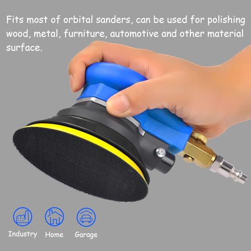 1Pcs 6in Hook and Loop Flexible Backing Pad, 6" Sanding Back Pad 5/16" 24 Thread for Air Orbital Sander and Pneumatic Polisher - style: 6inch
