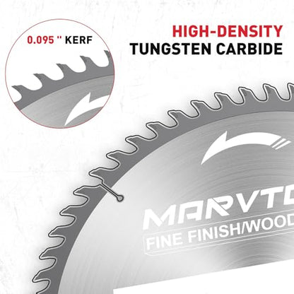 10-Inch 80-Tooth Woodworking Saw Blade, Max 7000 RPM, Fine Finish Wood Crosscutting, Tungsten Carbide Tooth with 5/8 Inch Arbor for Miter Saws & Table Saws (Red) - color: 10" 80T Red