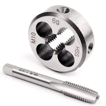 ATOPLEE HSS 6542 M10 X 1.5 Tap and Die Set, Right Hand Machine Thread Tap Die Set (M10 X 1.5) - size: M10 X 1.5