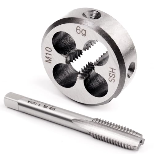 ATOPLEE HSS 6542 M10 X 1.5 Tap and Die Set, Right Hand Machine Thread Tap Die Set (M10 X 1.5) - size: M10 X 1.5