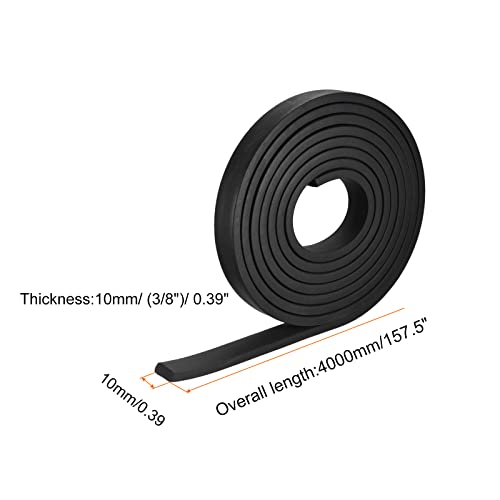 uxcell EPDM Rubber Foam Sheet Strips 3/8" T x 0.39" W x 157.5" L, Neoprene Rubber Sheet Rolls for DIY Gasket, Sealing Padding, Reduce Vibration Mat - size: 3/8"T x 0.39"W x 157.5"L