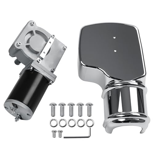 600W 60:1 0.8HP Electric Tarp Motor for Dump Trucks up to 28' Length, Universal Tipper Truck Canopy Motor for Dump Truck Tarp System with Chrome Housing Cover- 12V DC, 60RPM(+/-6RPM)- 5 Years Warranty - size: 600w 60:1