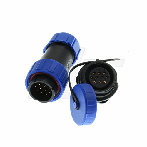 HangTon HE21 10 Pin Circular Connector Waterproof Aviation Cable Plug & Panel Mount Socket for LED Power Marine Equipment
