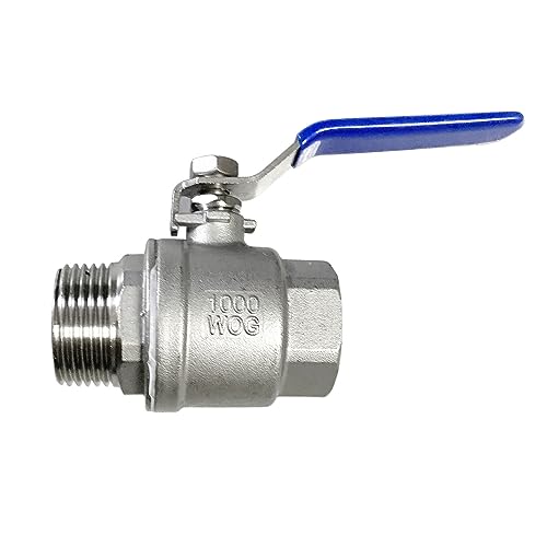 1" Male to Female Thread Full Port Ball Valves NPT 304 Stainless Steel for Water Oil Gas WOG1000 - size: 1 Inch
