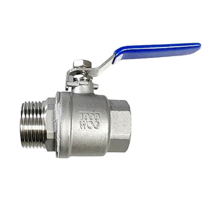 1" Male to Female Thread Full Port Ball Valves NPT 304 Stainless Steel for Water Oil Gas WOG1000 - size: 1 Inch