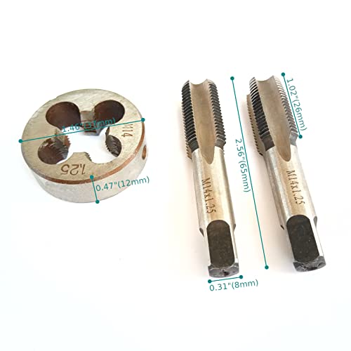 AtticZone M14 x 1.25 Metric Hand Thread Tap and Die Set, Right Hand - size: M14x1.25
