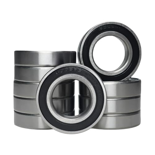 10 PCS 6006-2RS Double Rubber Seal Bearings 30x55x13mm, Pre-Lubricated and Stable Performance and Cost Effective, Deep Groove Ball Bearings. (6006 -RS)