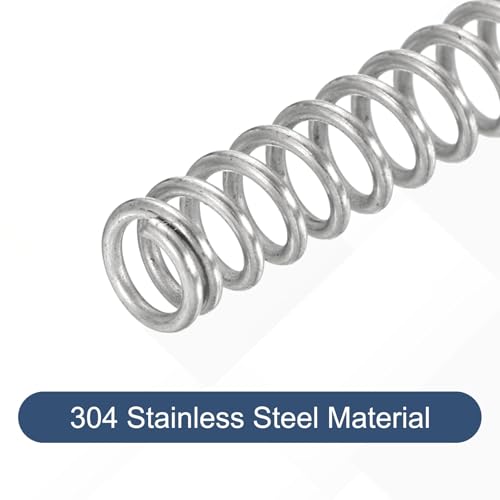 uxcell 50Pcs 304 Stainless Steel Compression Springs,0.5mmWD, 4mm ODx5mm L - size: 4mmx5mm