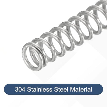 uxcell 50Pcs 304 Stainless Steel Compression Springs,0.5mmWD, 4mm ODx15mm L - size: 4mmx15mm