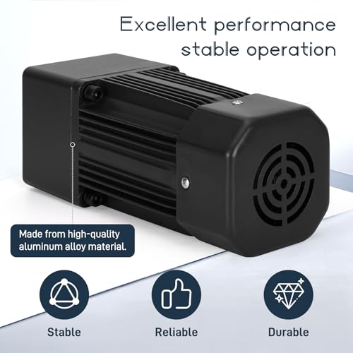 Universal High Torque AC Motor + Speed Controller, 250W Single Phase Electric Motor with Gearbox, 110V Reversible Gear Motor, Variable Speed Motors for Conveying Equipment, Production Lines